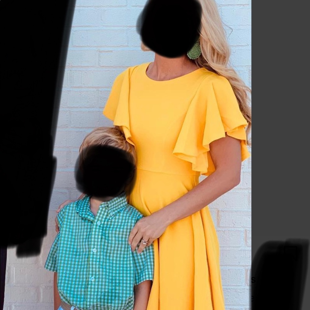 Yellow ROMWE dress.